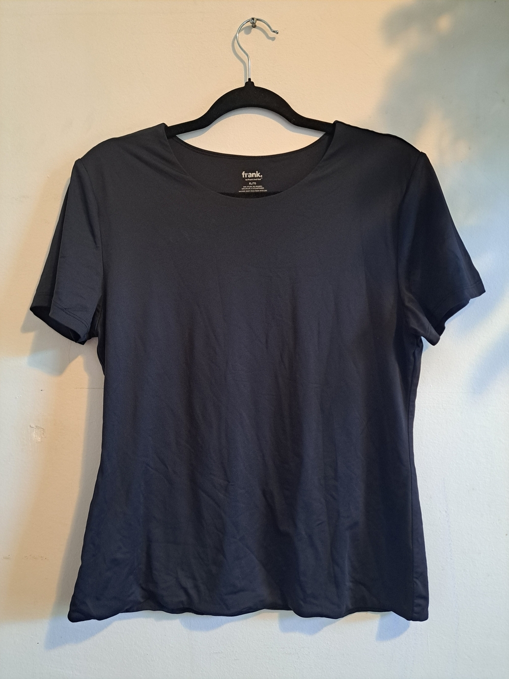Frank & Oak “frank.” Black Stretch T-Shirt – XL